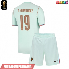 Lacne Dětský Futbalové dres Francúzsko Theo Hernandez #19 MS 2026 Krátky Rukáv - Preč (+ trenírky)